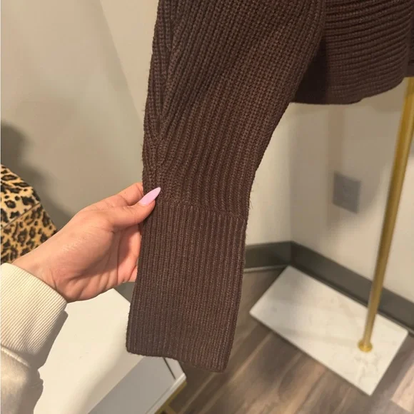 Gianni Bini Brown Cowl Neck Sweater - Picture 3 of 4